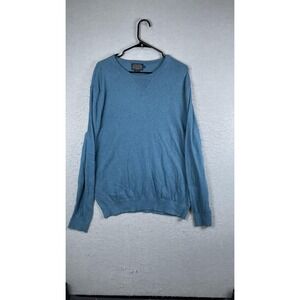 Pendleton Sweater Mens‎ Large Blue Crewneck Knit Pullover Casual Lightweight